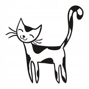 Naklejka na ścianę z kotem kotami koty Kotka Lola, 60x60 cm - Naklejki na ścianę - miniaturka - grafika 1
