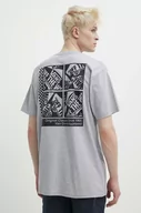 Koszulki męskie - Vans t-shirt bawełniany męski kolor szary z nadrukiem - miniaturka - grafika 1
