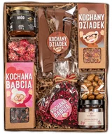 Zestawy upominkowe - Kosz Prezentowy Na Dzień Babci I Dziadka Prezent Zestaw Słodyczy - miniaturka - grafika 1