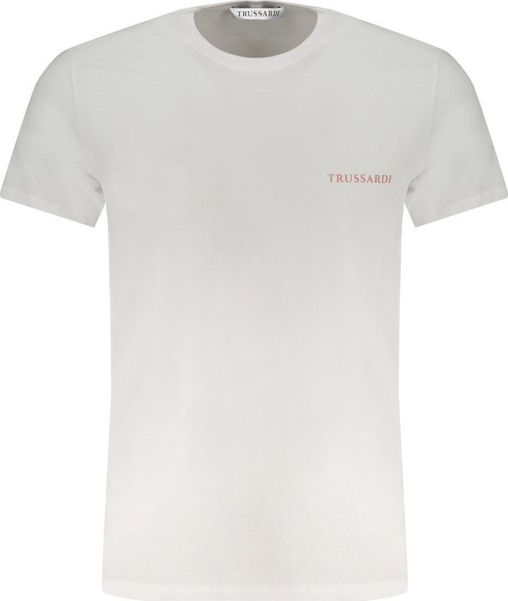 Trussardi T-SHIRT MĘSKI Z KRÓTKIM RĘKAWEM TRUSSARDI BIAŁY M