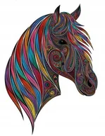 Puzzle - PUZZLE DREWNIANE DLA DOROSŁYCH KOLOROWY KOŃ A5 - miniaturka - grafika 1