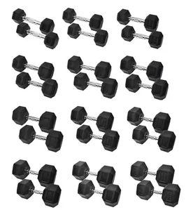 Zestaw Hantli HEX 2.0 - 2 X 2,5-30 Kg XMOR - Hantle i ciężarki - miniaturka - grafika 1