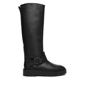 Botki damskie - Botki Calvin Klein YW0YW01972 Czarny - miniaturka - grafika 1