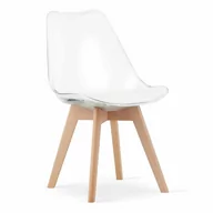 Taborety i hokery - Krzesła transparentne MARK 3752 nogi drewniane / 4 sztuki - miniaturka - grafika 1
