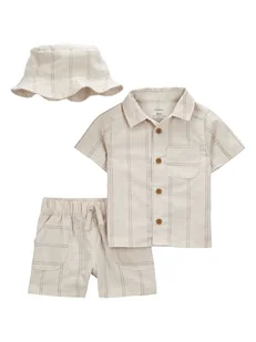 carter's 3-częściowy zestaw w kolorze beżowym - Kaftaniki dla niemowląt - miniaturka - grafika 1