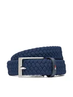 Paski - Tommy Hilfiger Pasek Męski Layton Elastic AM0AM13570 Niebieski - miniaturka - grafika 1