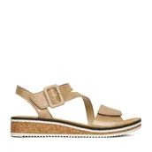 Sandały damskie - Sandały Rieker CEO-V3660-61 Złoty - miniaturka - grafika 1