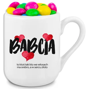 Kubek Biały 330ml COFFEE - Babcia o Złotym Sercu Prezent Wiele Wzorów - Kubki Kubek Biały 330ml COFFEE - Babcia o Złotym Sercu Prezent Wiele Wzorów - Kubki - miniaturka - grafika 1