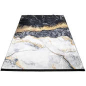 Dywany - Czarno-szary dywan do salonu glamour H5-M47 - miniaturka - grafika 1