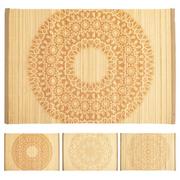 Obrusy i serwetki - Orion Mata kuchenna zwijana na stół bambusowa podkładka pod talerz talerze sztućce mandala 30x45 cm O-710777 + O-710777 - miniaturka - grafika 1