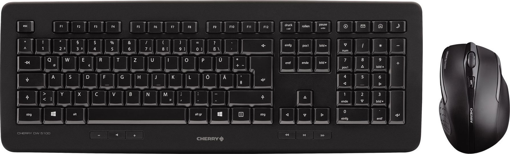 Cherry CHERRY DW 5100 klawiatura RF Wireless AZERTY Belgijski Czarny JD-0520BE-2