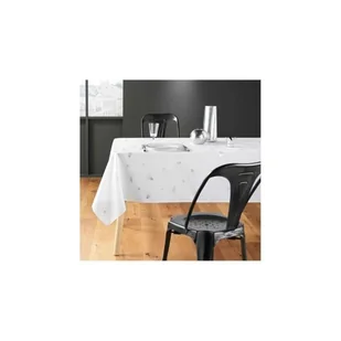 Obrus Świąteczny Prostokątny - Tkanina Plamoodporna / Wodoodporna - Jodła Srebrna - Różne Rozmiary - Biały - 150X300Cm - Obrusy i serwetki - miniaturka - grafika 1