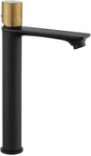 Baterie umywalkowe - Mexen Royo One bateria umywalkowa wysoka, czarna/złota - 72211-75 - miniaturka - grafika 1