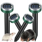 Zwalczanie i odstraszanie szkodników - 4x MOCNY ODSTRASZACZ SOLARNY KRETÓW NORNICE KRETY - miniaturka - grafika 1