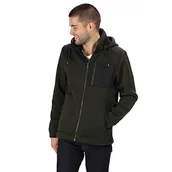 Czapki damskie - Regatta męska Westbrook na zamek błyskawiczny ciężka czapka z dzianiny z kapturem z polarem, liść bagienny/czarny, L - miniaturka - grafika 1