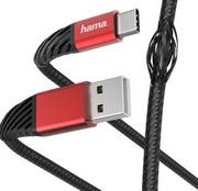Kable USB - Hama Kabel USB Typ-C USB Extreme 1.5 m Czarno-czerwony - miniaturka - grafika 1