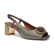 Sandały damskie - Kurt Geiger Sandały na słupku CHELSEA BLOCK SQ SLING - miniaturka - grafika 1