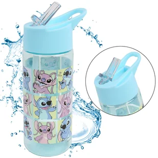 Disney Lilo i Stitch Plastikowa butelka/bidon ze słomką, transparentna 420ml - Shakery i bidony sportowe Disney Lilo i Stitch Plastikowa butelka/bidon ze słomką, transparentna 420ml - Shakery i bidony sportowe - miniaturka - grafika 1