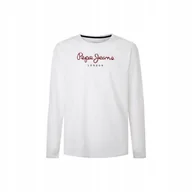 Koszulki męskie - PEPE JEANS KOSZULKA MĘSKA Z DŁUGIM RĘKAWEM EGGO LONG N FUTURE BIAŁA r.M - miniaturka - grafika 1