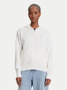 Tommy Hilfiger Kardigan WW0WW42018 Écru Regular Fit - Swetry damskie - miniaturka - grafika 1