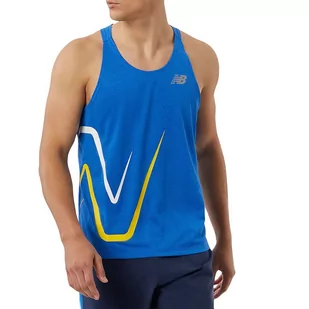 Koszulka New Balance MT21276CH1 - niebieska - Koszulki sportowe męskie - miniaturka - grafika 1