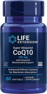 Life Extension LIFE EXTENSION Super Ubiquinol CoQ10 with Enhanced Mitochondrial Support 100mg 60 Kapsułek żelowych - Witaminy i minerały - miniaturka - grafika 4