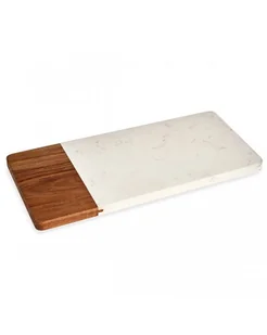 Deska do Serwowania Deska Drewniana z Marmurem Marbel Biała 30 cm - Deski do krojenia - miniaturka - grafika 1