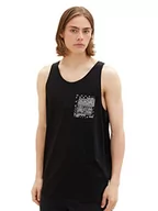 Koszulki męskie - TOM TAILOR Denim Męski 1036484 Tanktop, 29999-Black, S, 2999 - Black, S - miniaturka - grafika 1