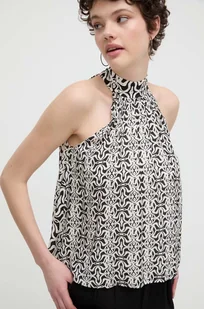 Desigual bluzka SOFÍA damska kolor czarny wzorzysta 24SWBW18 - Bluzki damskie - miniaturka - grafika 1