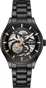 Zegarek Zegarek męski KENNETH COLE KCWGY0046403 czarny klasyczny skeleton - Zegarki męskie - miniaturka - grafika 1