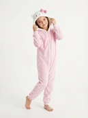Piżamy dla dziewczynek - Sinsay - Polarowa piżama typu onesie z elementami 3D Hello Kitty - różowy - miniaturka - grafika 1