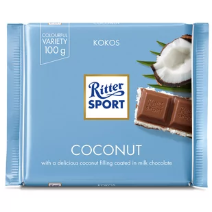 Ritter Sport CZEKOLADA MLECZNA Z KOKOSEM 100G zakupy dla domu i biura OF2986 - Czekolada - miniaturka - grafika 1