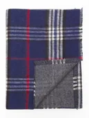 Apaszki i szaliki męskie - Granatowy szalik męski w kratę F11 - Cashmink - miniaturka - grafika 1