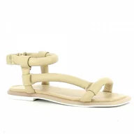 Sandały damskie - Beżowe sandały skórzane CARINII - Carinii - miniaturka - grafika 1