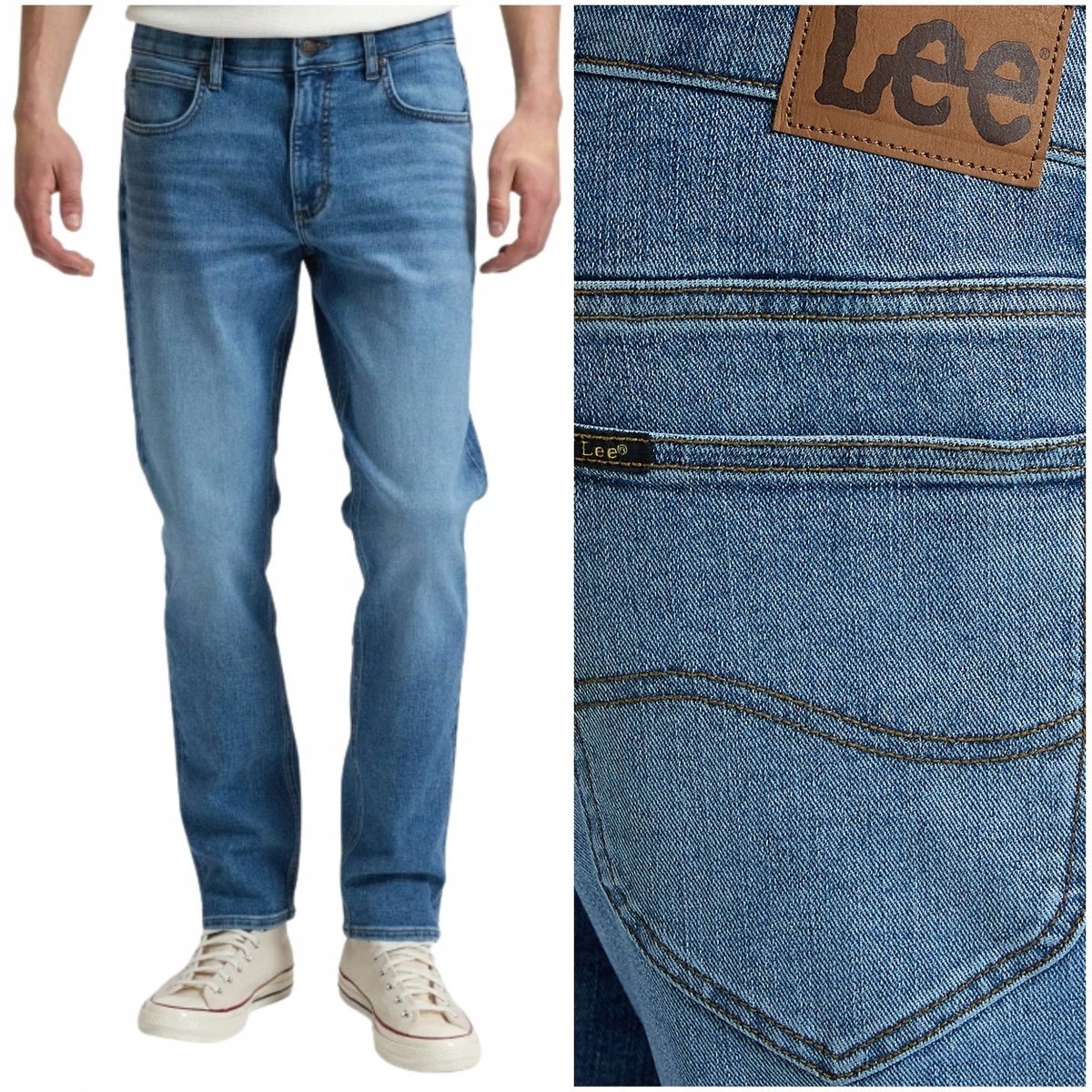 Lee Daren X Move Ernie proste spodnie jeansowe elastyczny pas W38 L32