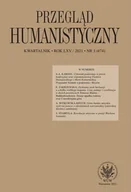 Czasopisma - Przegląd Humanistyczny 32021 - miniaturka - grafika 1