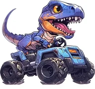 Pasmanteria - Naprasowanka T-Rex dinozaur monster truck 4 - miniaturka - grafika 1