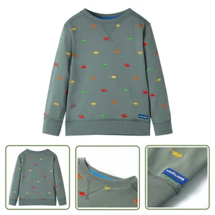 Bluza dziecięca - khaki - 116 - Bluza Dla Dziecka - Bluzy dla dziewczynek - miniaturka - grafika 1