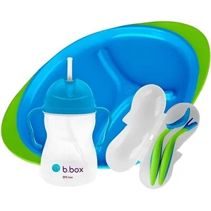 B.Box Ocean Breeze- Zestaw do karmienia - niebiesko/zielony - B.BOX BB00391 - Zestawy naczyń dla dzieci - miniaturka - grafika 1