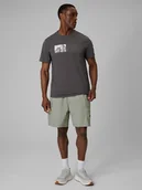 Spodenki męskie - 4F Spodenki tkaninowe męskie - khaki XXL - miniaturka - grafika 1