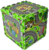 Maty piankowe - Humbi Humbi Puzzle piankowe Mata piankowa Miasto Uliczki 31,5 x 31,5 x 1cm 9 szt. 8778-uniw - miniaturka - grafika 1