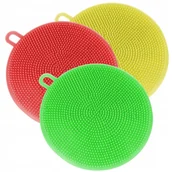 Ściereczki, gąbki, czyściki - VESPERO SP. Z O.O. Myjka Zmywak Kuchenny Silikonowy 3 szt SA2937578 Vespero VESP-000372 - miniaturka - grafika 1