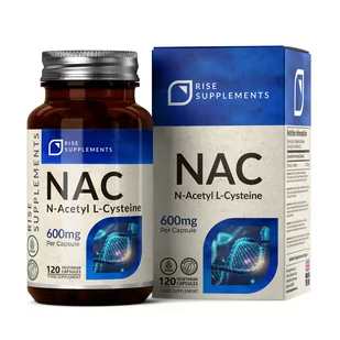 Rise Supplements, NAC N-Acetyl L-Cysteina po 600mg, Suplement diety, 120 kaps. - Witaminy i minerały - miniaturka - grafika 1