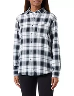 Koszule damskie - Replay Damska koszula w kratkę Boyfit, 030 Butter/Black, L - miniaturka - grafika 1