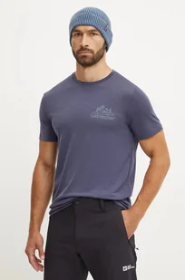 Icebreaker t-shirt sportowy Merino 150 Tech Lite kolor szary z nadrukiem IB0A572R8841 - Koszulki męskie - miniaturka - grafika 1