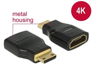 Delock adapter HDMI Mini-C(M)->HDMI(F) High Speed HDMI Ethernet 4k 65665 - Adaptery i przejściówki - miniaturka - grafika 3