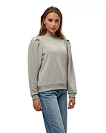 Bluzy damskie - Minus Damska bluza Mika z długim rękawem, 112 jasnoszary melanż, XL - miniaturka - grafika 1