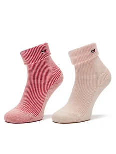 Tommy Hilfiger Zestaw 2 par wysokich skarpet dziecięcych 701229882 Różowy - Skarpetki dla dzieci - miniaturka - grafika 1