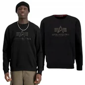 Bluzy męskie - Bluza Alpha Industries Basic Carbon 146311 515 - Czarna S [S] - miniaturka - grafika 1