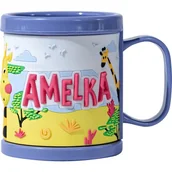 Kubki dla dzieci - Plastikowy kubek z imienim AMELKA - miniaturka - grafika 1